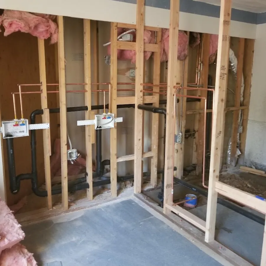 Copper pipe rough-in and plumbing installation in Lawrenceburg